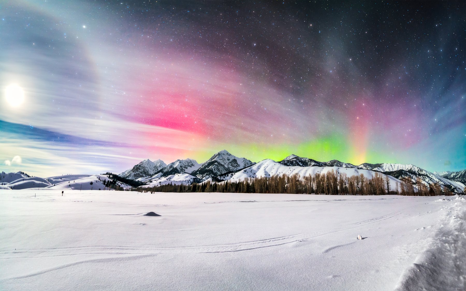 Boulder Mountains Aurora