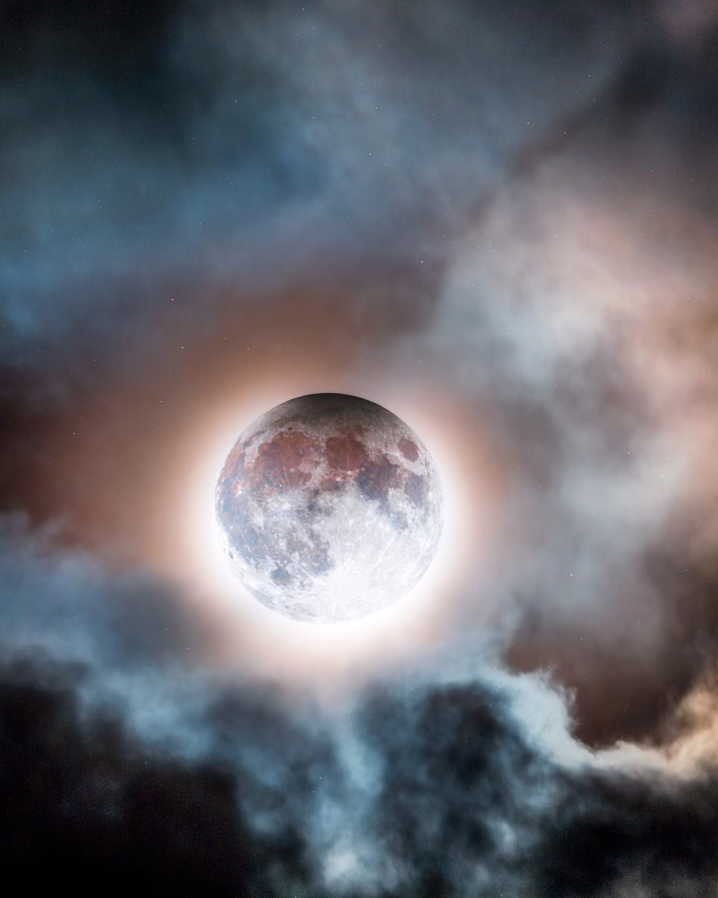 Eclipse Through the Clouds