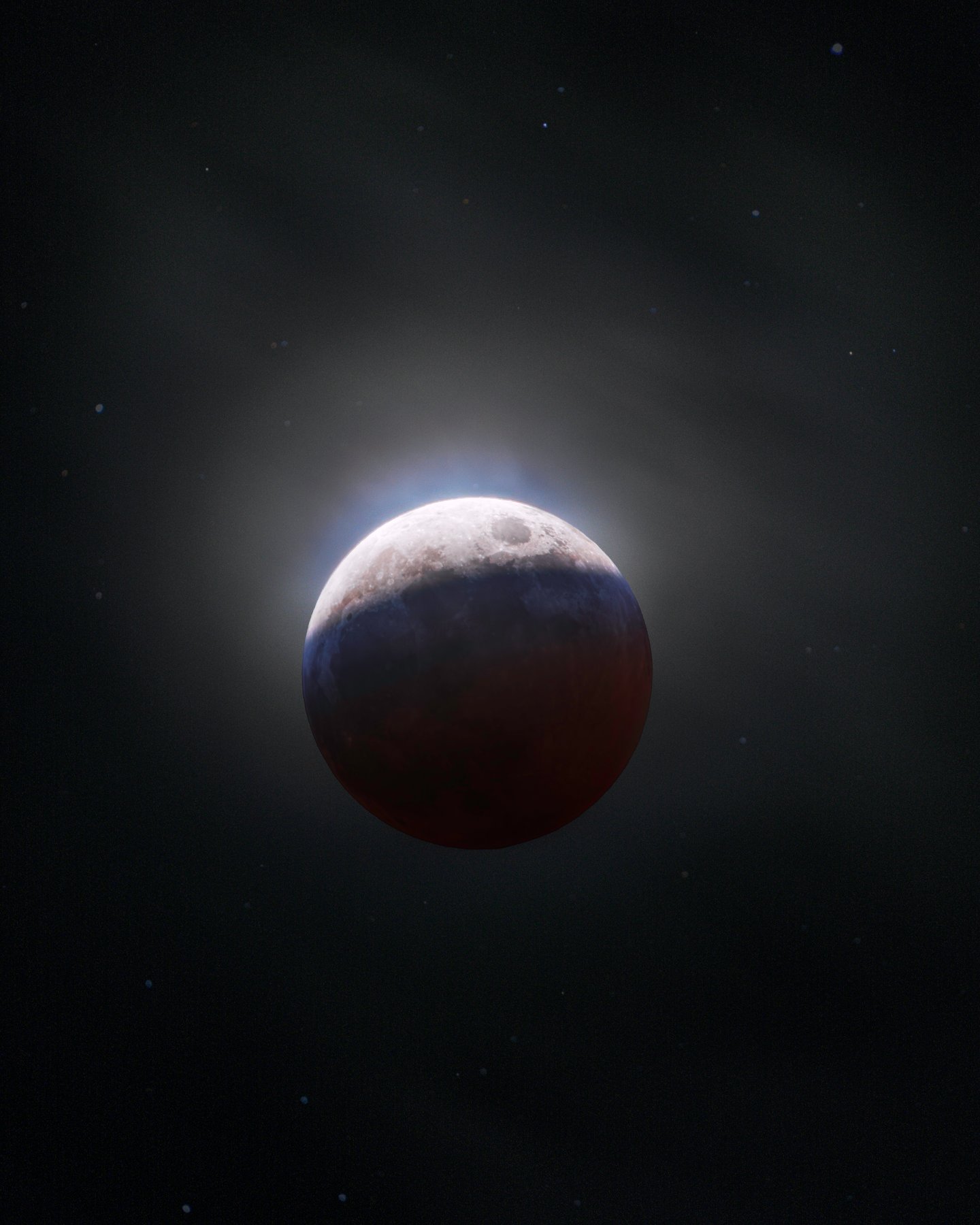 Lunar Eclipse Near Maximum