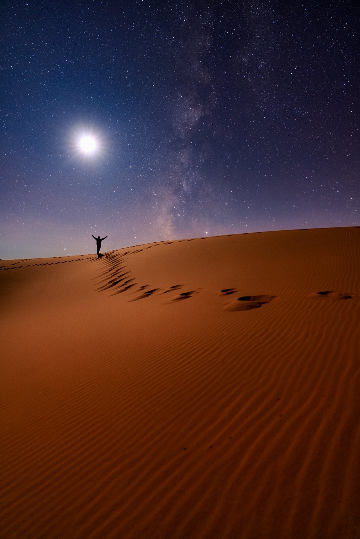 Sand Dunes at Night